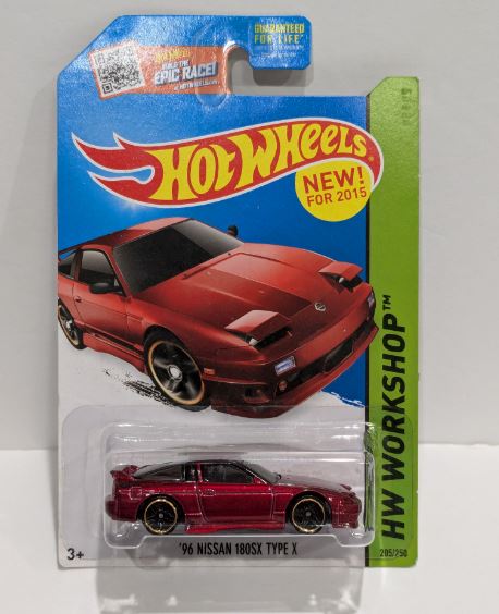 2015 Hot Wheels HW Workshop 96 Nissan 180SX Type X