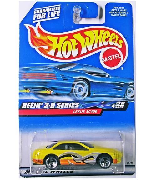 2000 Hot Wheels Seein' 3D Series Lexus SC400