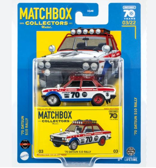 2023 Matchbox Collectors 70 Datsun 510 Rally