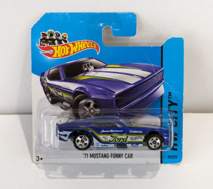 2014 Hot Wheels 71 Mustang Funny Car Short Card