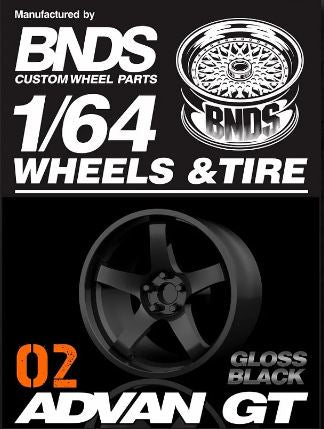 BNDS Advan GT 1/64 Wheels and Tires 10mm