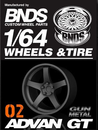 BNDS Advan GT 1/64 Wheels and Tires 10mm