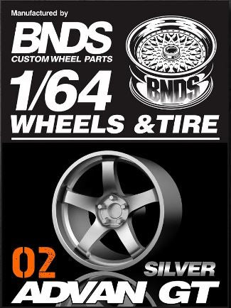 BNDS Advan GT 1/64 Wheels and Tires 10mm