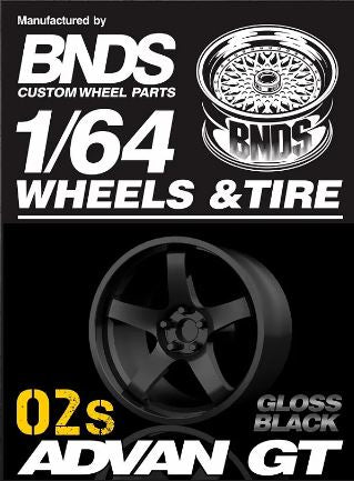 BNDS Advan GT 1/64 Wheels and Tires 9mm