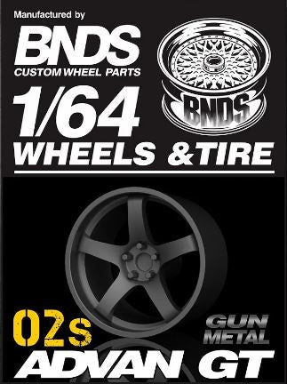 BNDS Advan GT 1/64 Wheels and Tires 9mm