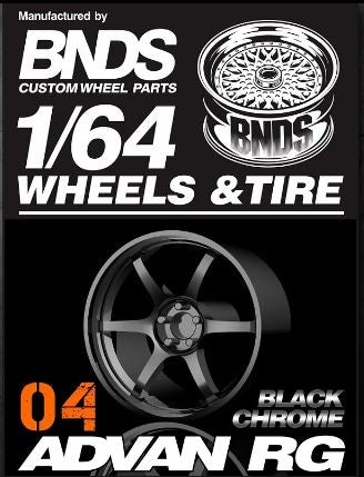 BNDS Advan RG 1/64 Wheels and Tires 10mm