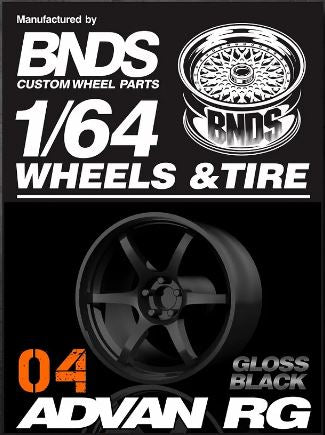 BNDS Advan RG 1/64 Wheels and Tires 10mm