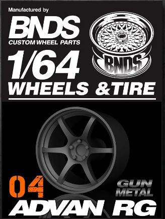 BNDS Advan RG 1/64 Wheels and Tires 10mm