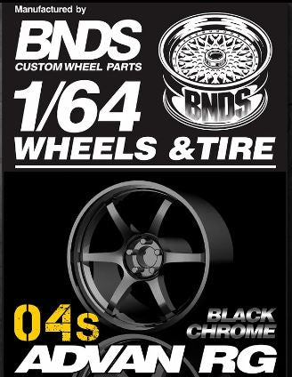 BNDS Advan RG 1/64 Wheels and Tires 9mm