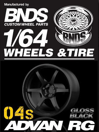 BNDS Advan RG 1/64 Wheels and Tires 9mm