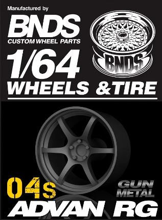 BNDS Advan RG 1/64 Wheels and Tires 9mm