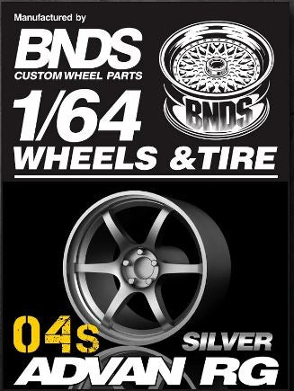 BNDS Advan RG 1/64 Wheels and Tires 9mm