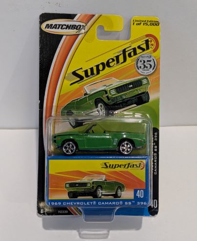 2005 Matchbox 35th Anniversary Superfast 1969 Chevrolet Camaro SS