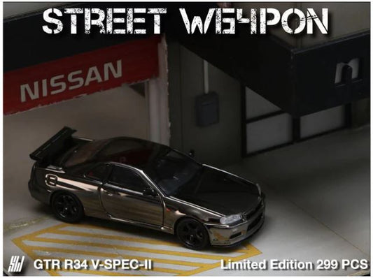 Street Warrior Nissan Skyline GTR R34 V-Spec II Black Chrome