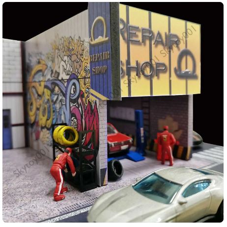 1/64 Scale Auto Repair Shop Diorama