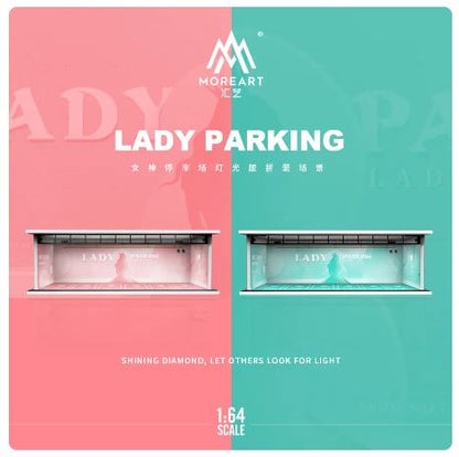 Lady Parking Lighted Parking Garage Diorama