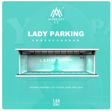 Lady Parking Lighted Parking Garage Diorama