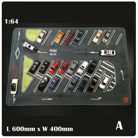 1/64 Scale Japan Shopping Center Parking Mat - Large