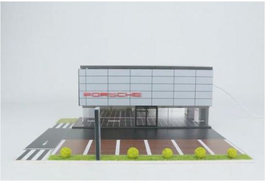 G Fans Lighted Porsche Dealership Diorama