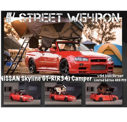 Street Warrior Nissan Skyline GTR R34 w Roof Top Tent