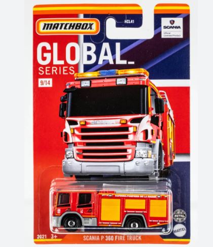 2021 Matchbox Global Series Scania P 360 Fire Truck