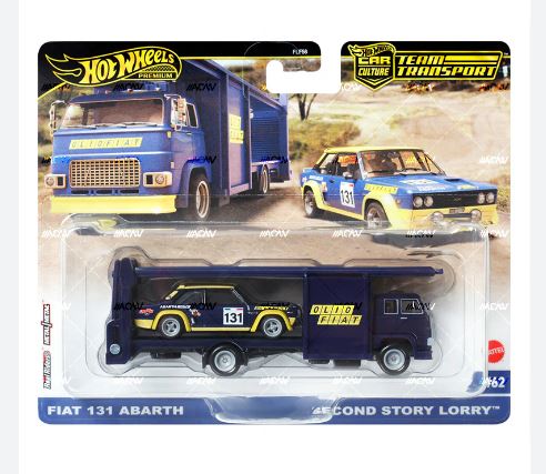 2024 Hot Wheels Team Transport 62 Fiat 131 Abarth and Second Story Lorry