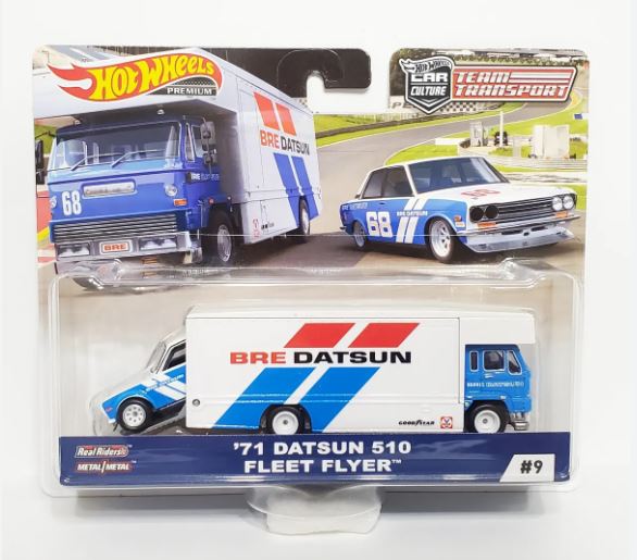 2019 Hot Wheels Team Transport 9 Datsun 510 and Fleet Flyer