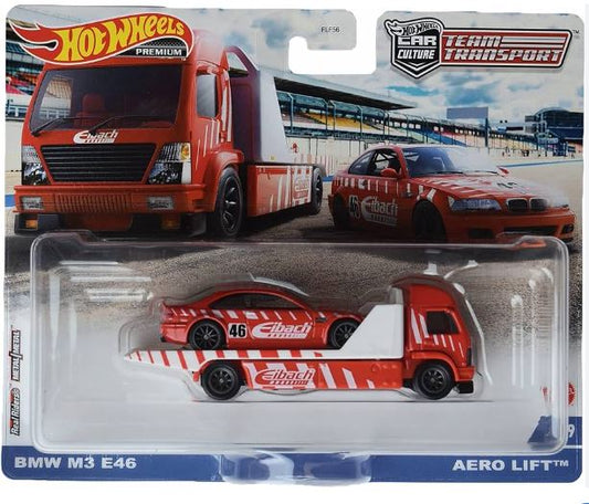 2021 Hot Wheels Team Transport 29 BMW E46 M3 and Aero Lift