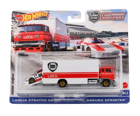 2022 Hot Wheels Team Transport 42 Lancia Stratos Grp 5 and Sakura Sprinter