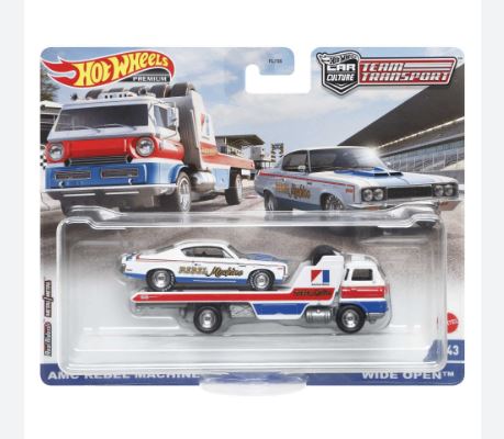 2022 Hot Wheels Team Transport 43 AMC Rebel Machine and Wide Open