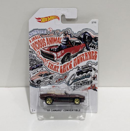 2018 Hot Wheels Camaro 50th Anniversary Series 69 Camaro Convertible