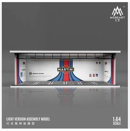 Martini Racing Lighted Parking Garage Diorama