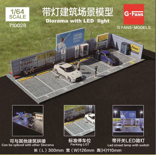 GFans 1:64 Scale Outdoor Parking Scene Diorama