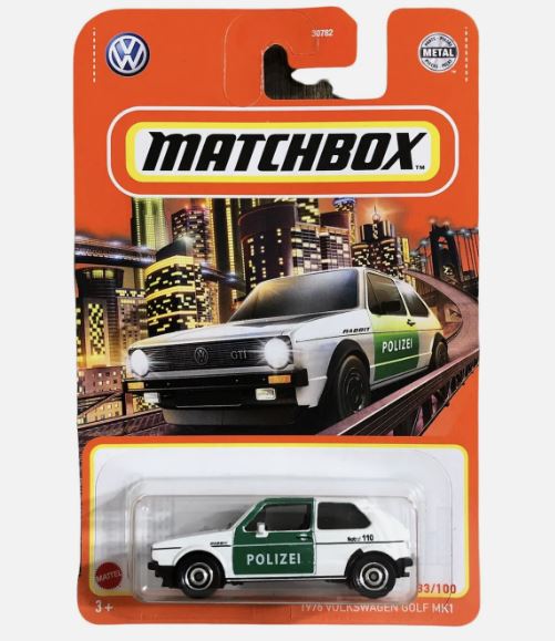 2021 Matchbox 1976 Volkswagen Golf MK1 Police Polizei