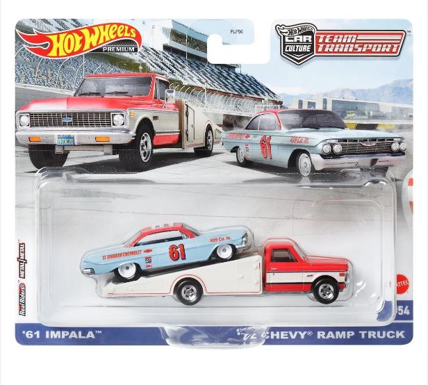 2023 Hot Wheels Team Transport 54 61 Impala and Chevy Ramp Truck